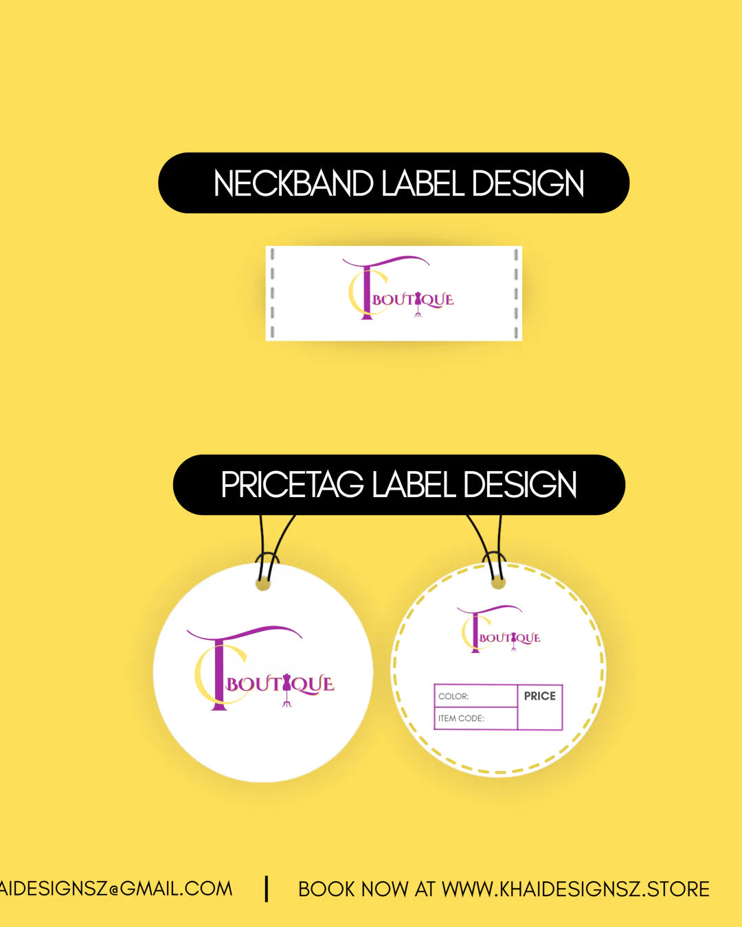 Neck Tag Label Design