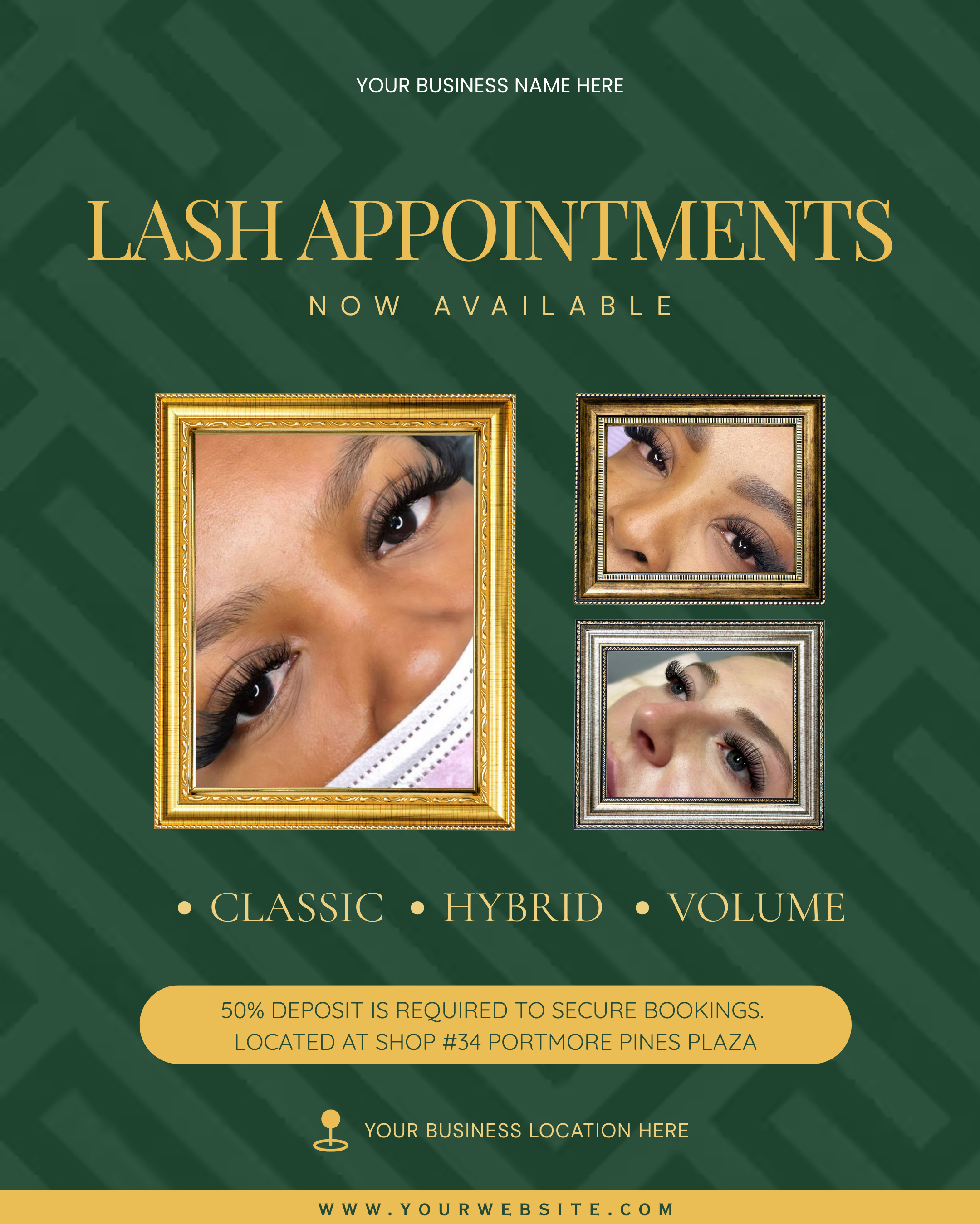 Digital Editable Canva Template | Now Available (Lash Appointments) Flyer - Edition 1