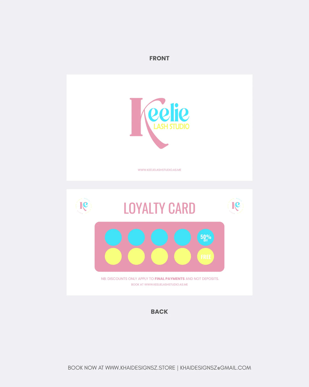 Thank You or Loyalty Card Design